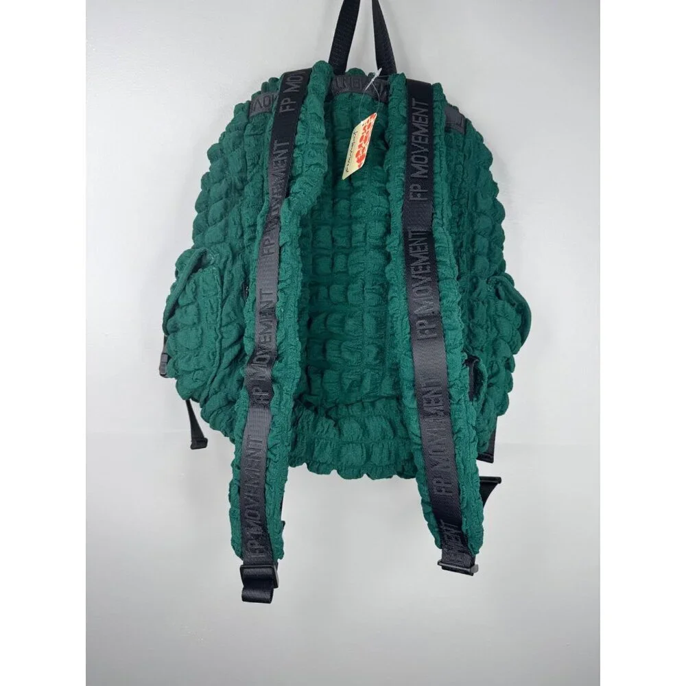 Free People Pucker Up Backpack Forest Green NWT - Picture 4 of 5